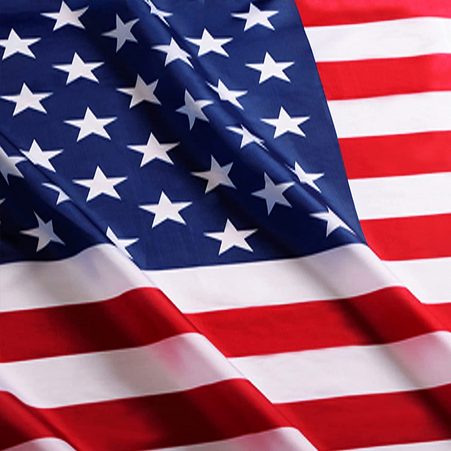 American US Flag: Vibrant Colors, UV Fade-Resistant, 3x5 Foot Size, Sturdy Canvas Header, and Double Stitched